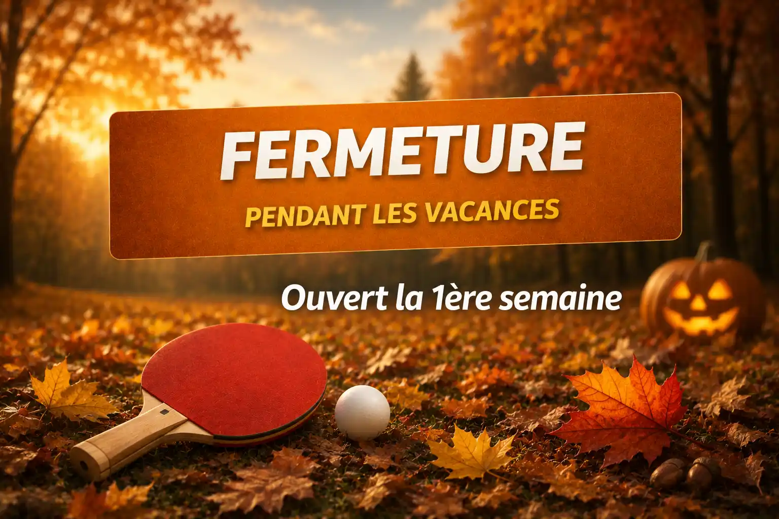Créneaux ouverture de salle vacances octobre